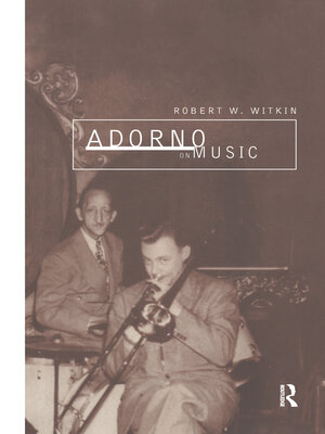cover image of Adorno on Music